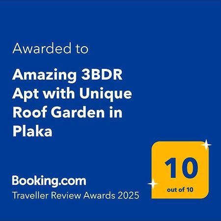 Amazing 3Bdr Apt With Unique Roof Garden In Plaka Atenas Exterior foto